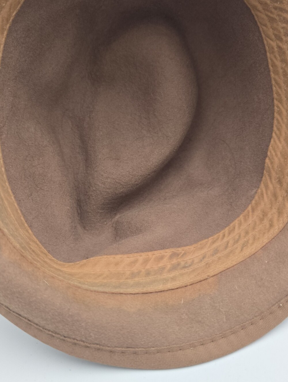 Carlos By Carlos Santana Wool Felt Trilby Fedora Brown Hat Size Medium - Picture 11 of 11